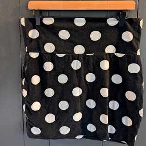Rue 21 Black & White Polka Dot Mini Skirt Size Large